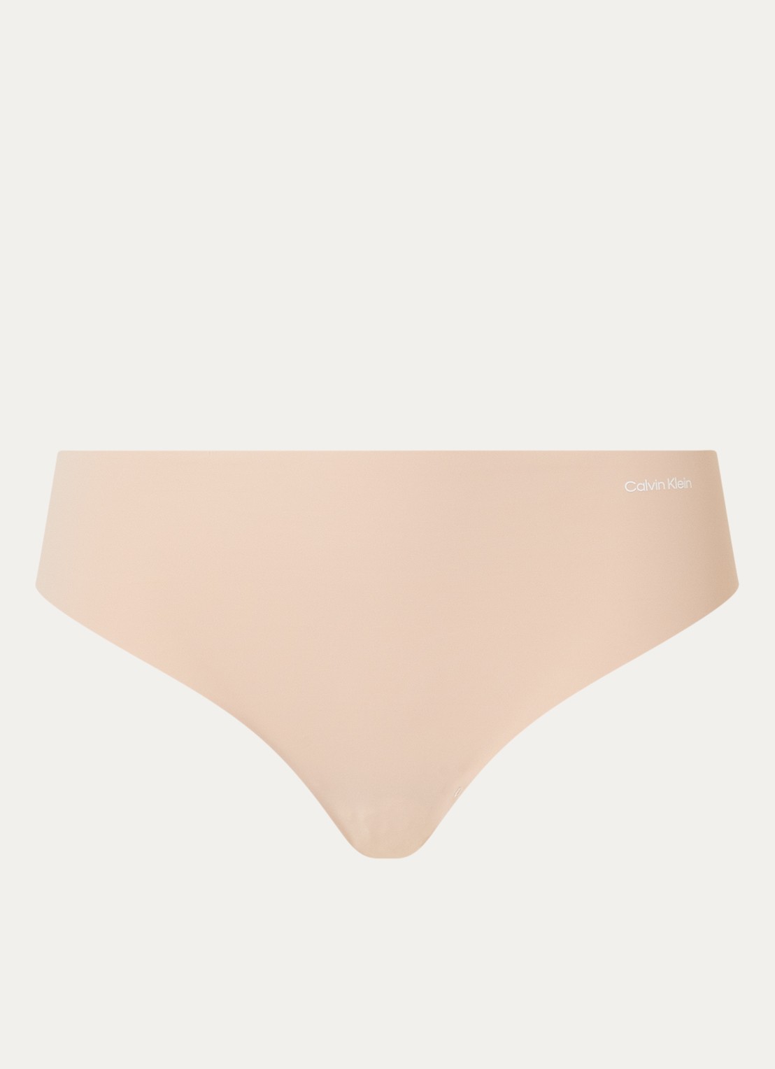 Calvin Klein Naadloze string - voorkant 5 donkerbeige