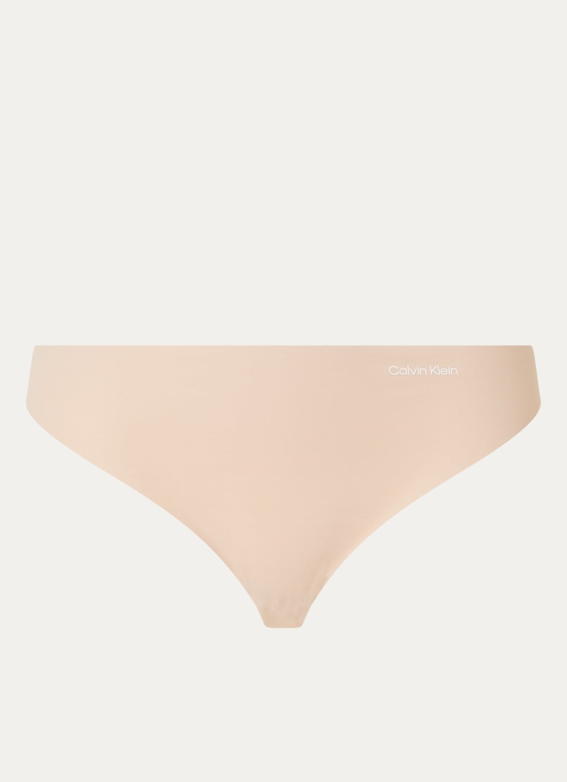 Calvin Klein Naadloze string - voorkant 6 donkerbeige