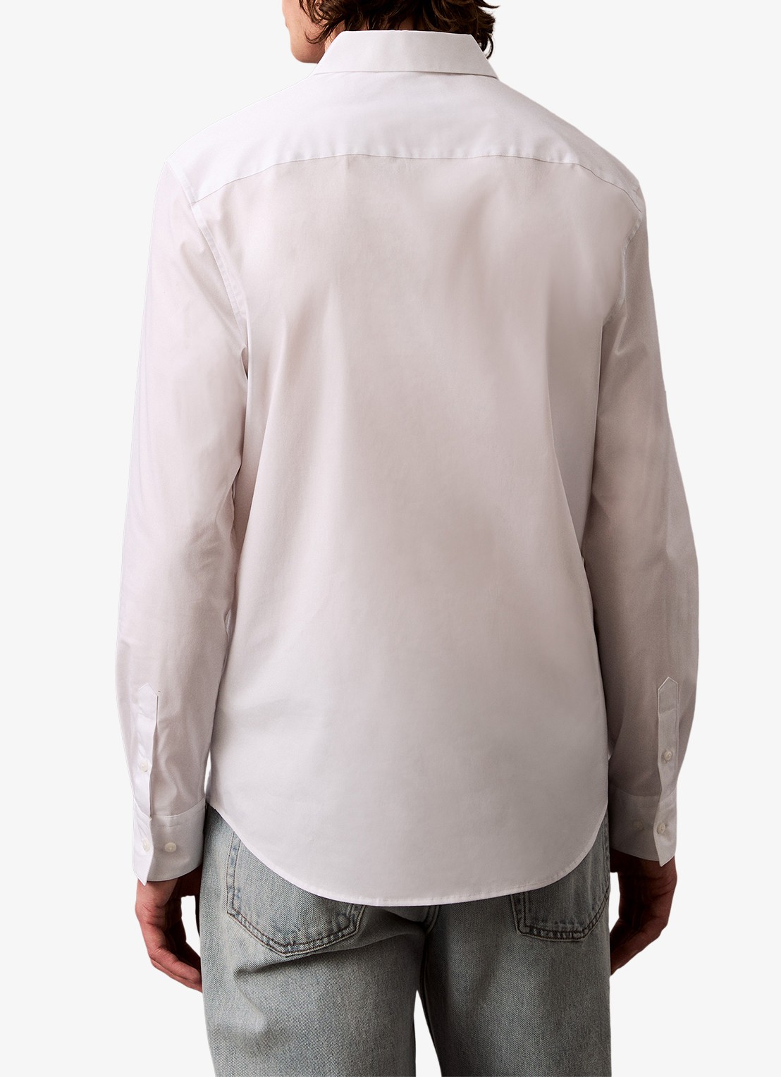 Calvin Klein Overhemd met logoborduring - achterkant 5 gebroken wit