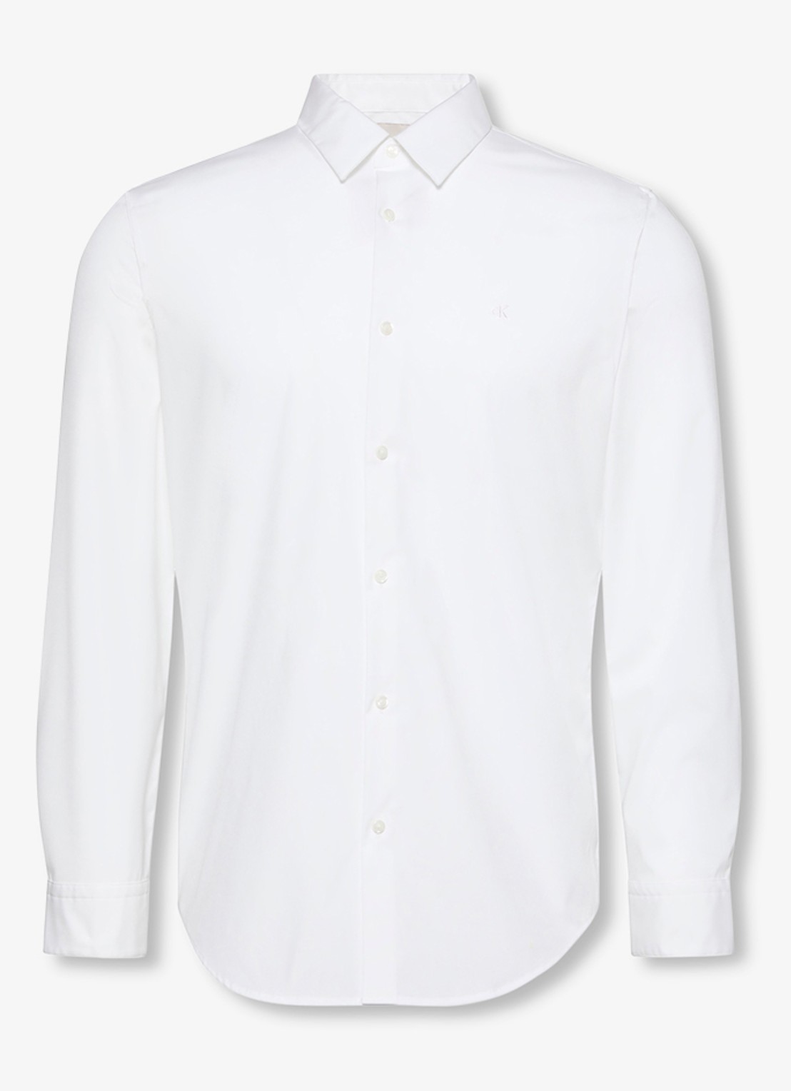 Calvin Klein Overhemd met logoborduring - voorkant 6 gebroken wit