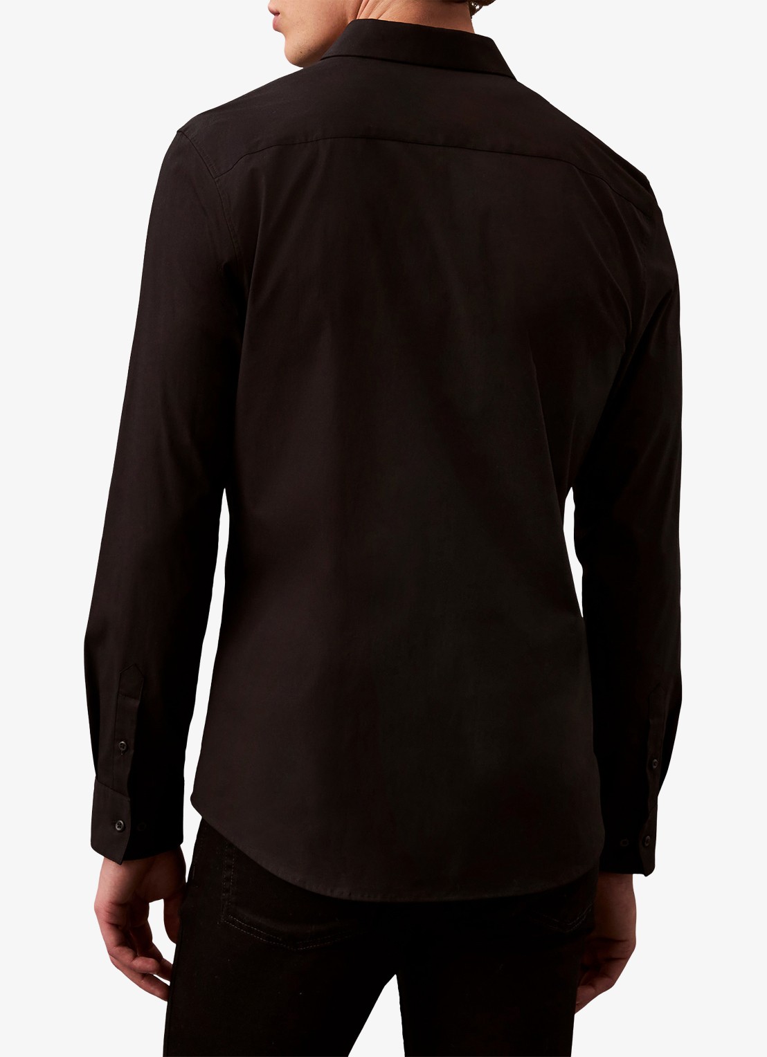Calvin Klein Overhemd met logoborduring - achterkant 3 zwart