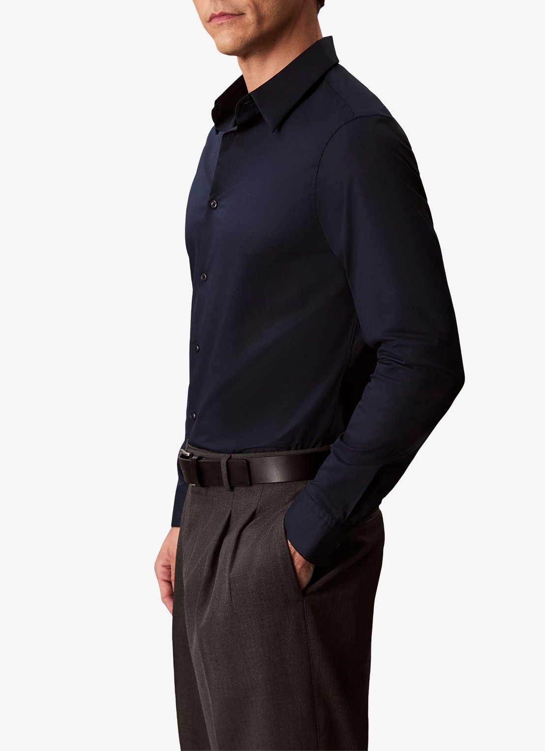 Calvin Klein Overhemd met logoborduring - detail 3 dark sapphire-cef