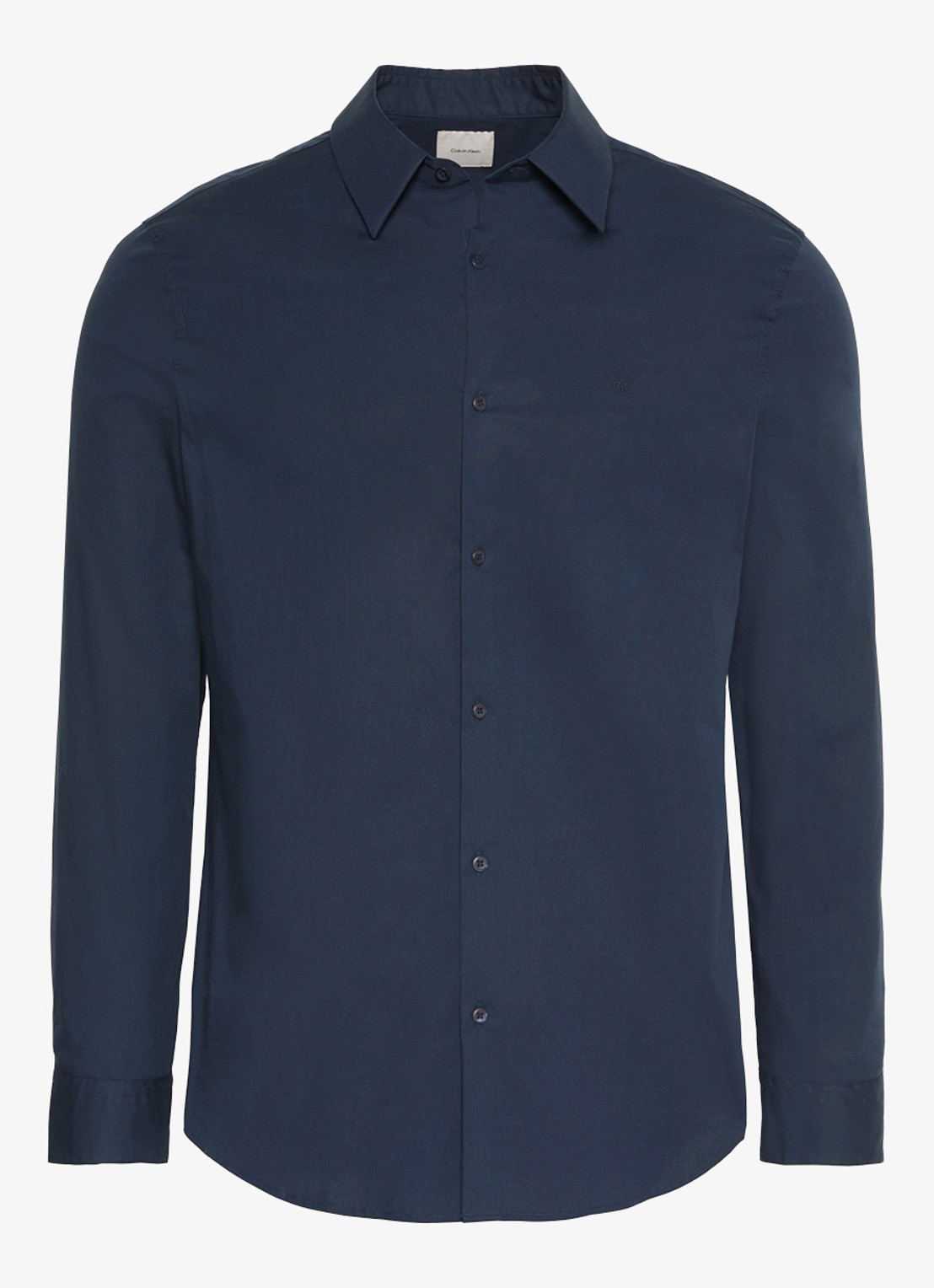 Calvin Klein Overhemd met logoborduring - voorkant 5 dark sapphire-cef