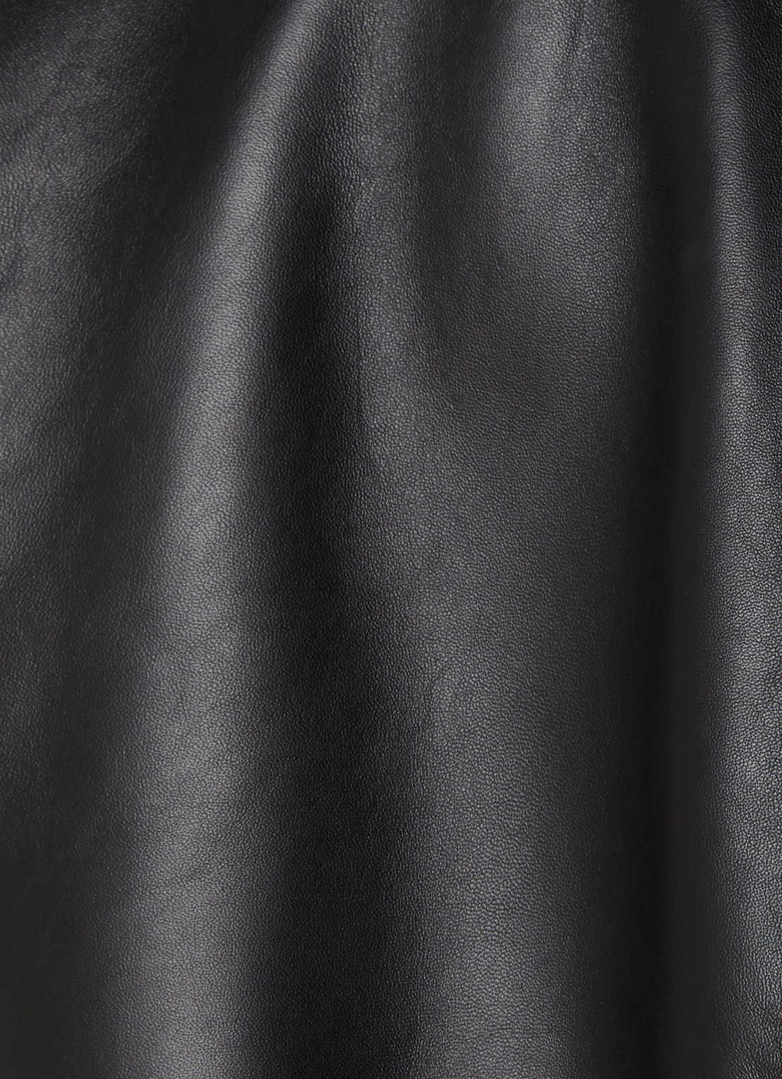Calvin Klein Oversized cropped bikerjack van lamsleer - detail 5 zwart