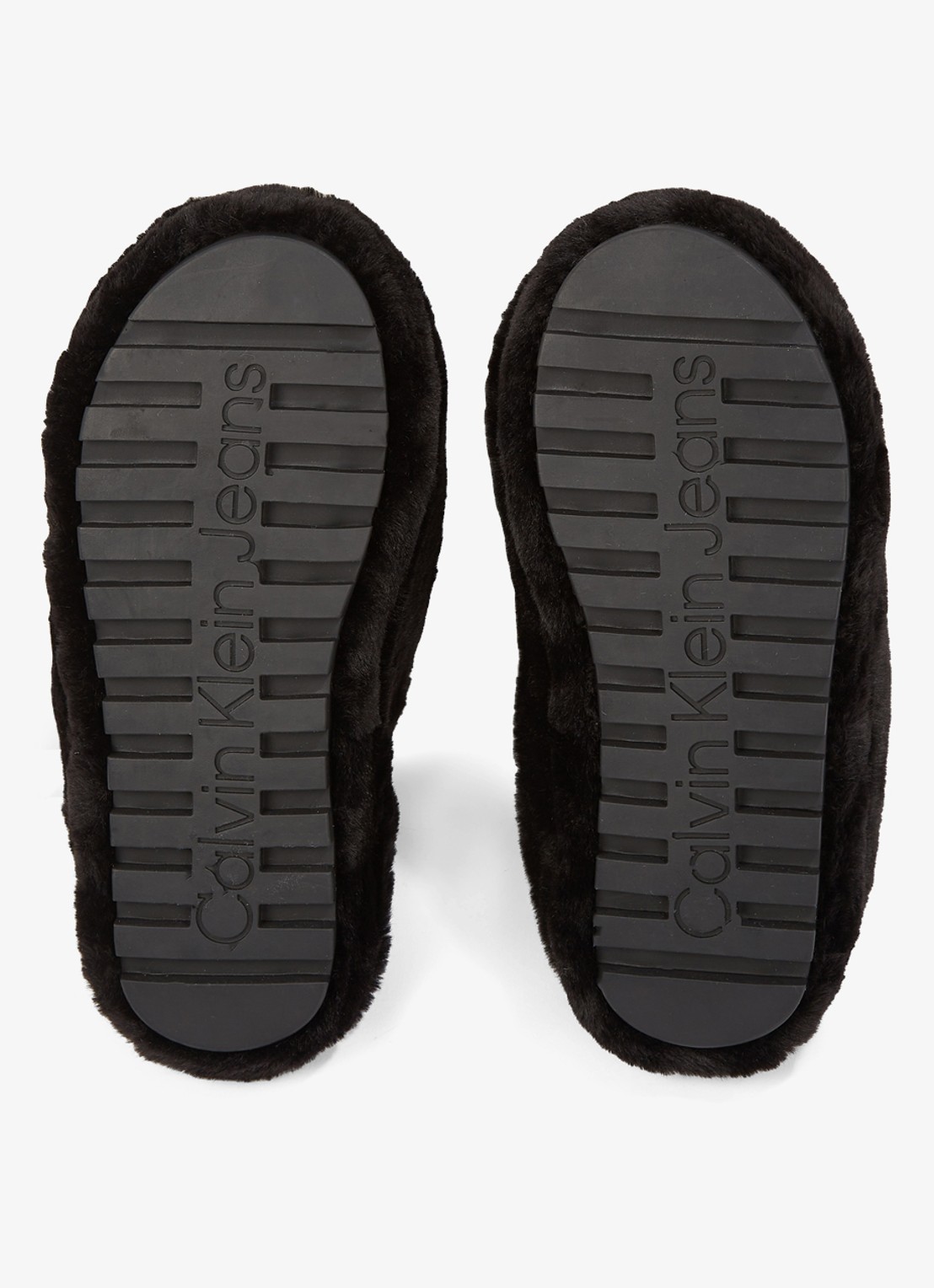 Calvin Klein Pantoffel met logo - detail 4 zwart