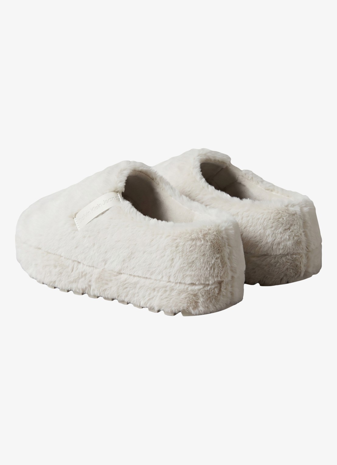 Calvin Klein Pantoffel met logo - detail 2 wit
