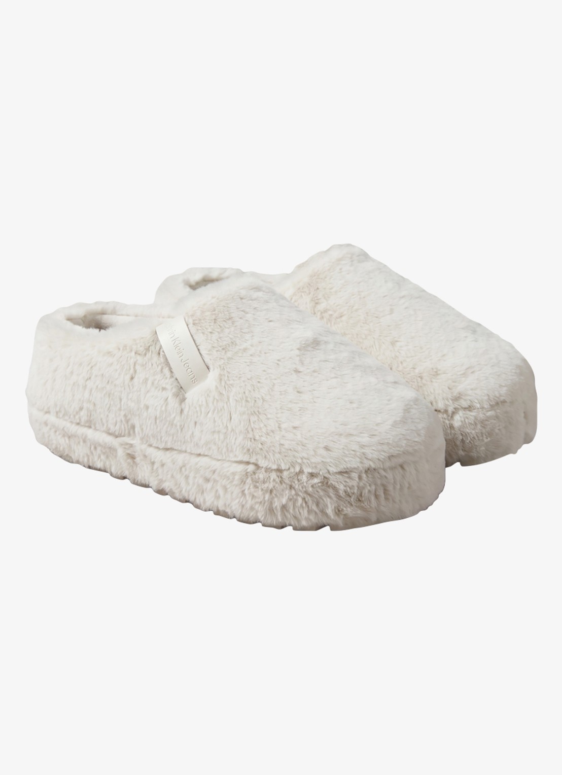 Calvin Klein Pantoffel met logo - detail 5 wit
