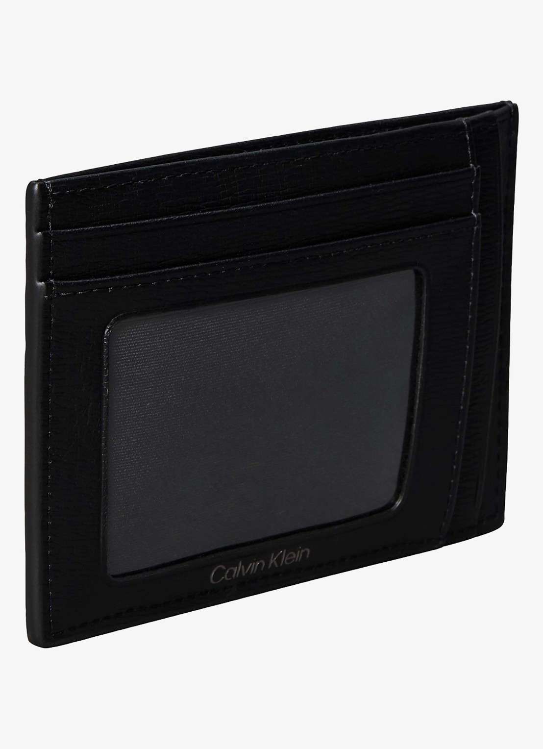 Calvin Klein Pasjeshouder met structuur - voorkant 2 zwart