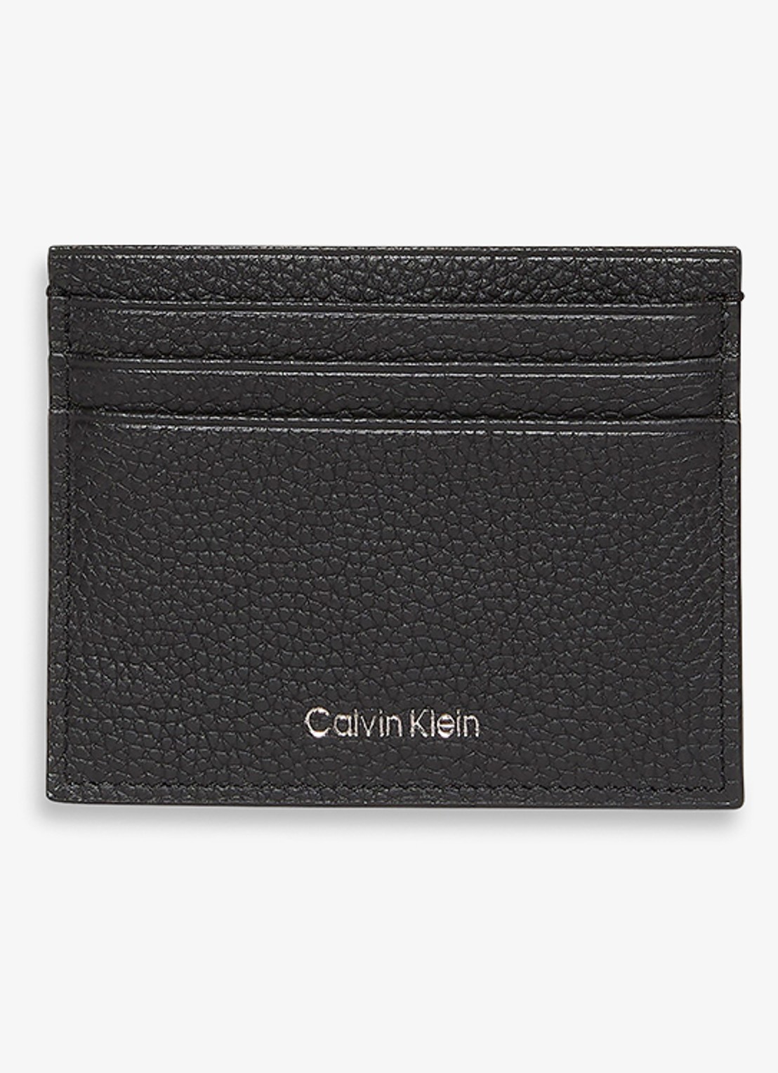 Calvin Klein Pasjeshouder van leer met logo - detail 3 zwart