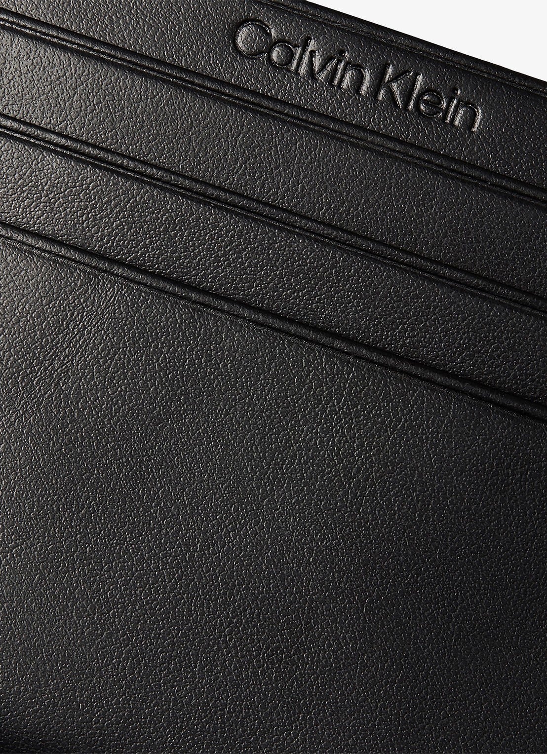 Calvin Klein Pasjeshouder van leer - detail 3 zwart