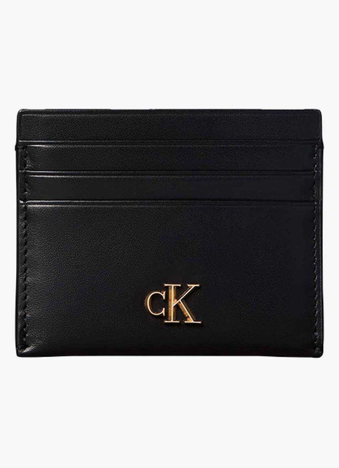 Calvin Klein Pasjeshouder van leer - voorkant zwart