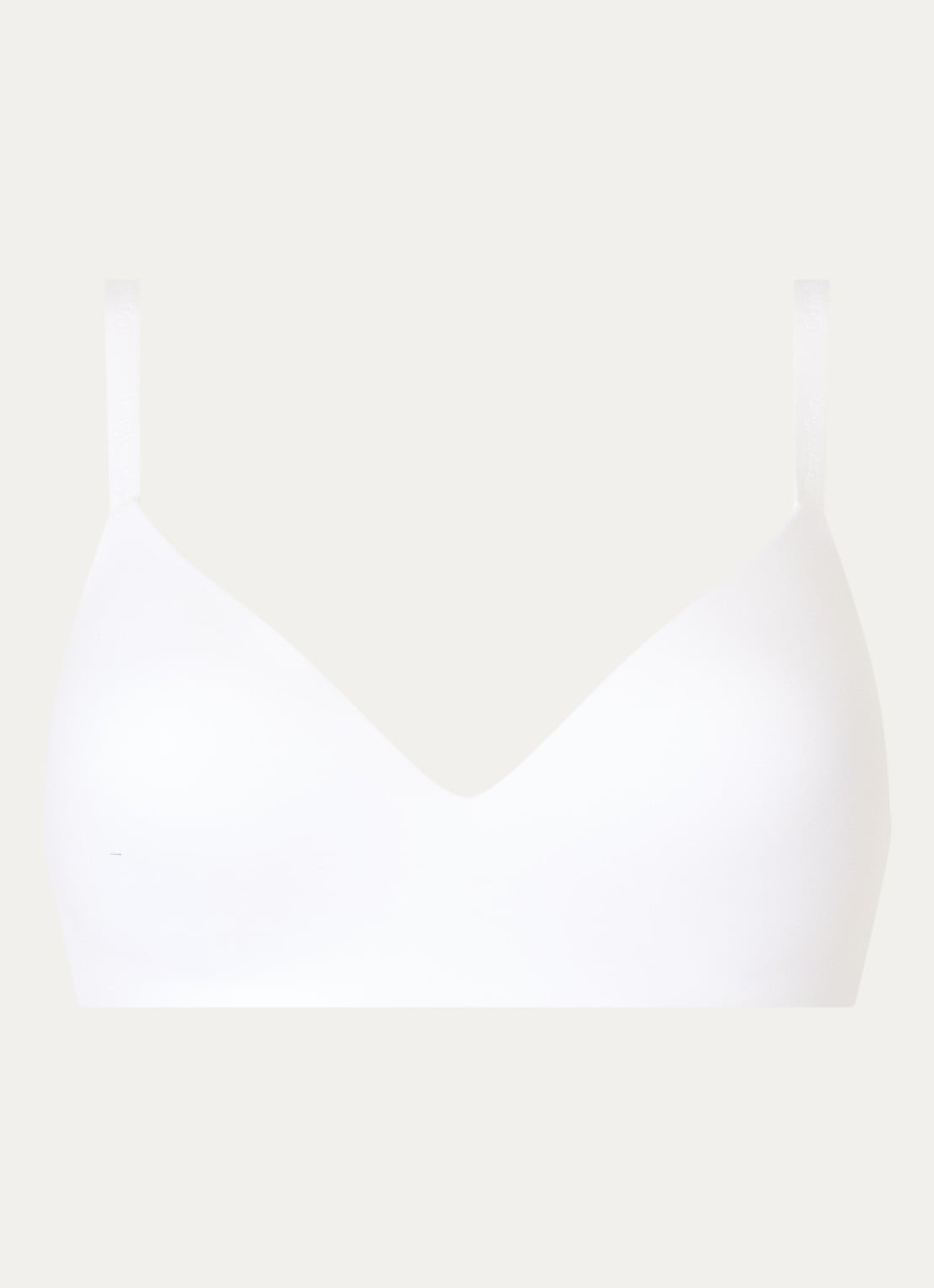 Calvin Klein Perfectly Fit beugelloze plunge T-shirt bh - voorkant 5 wit