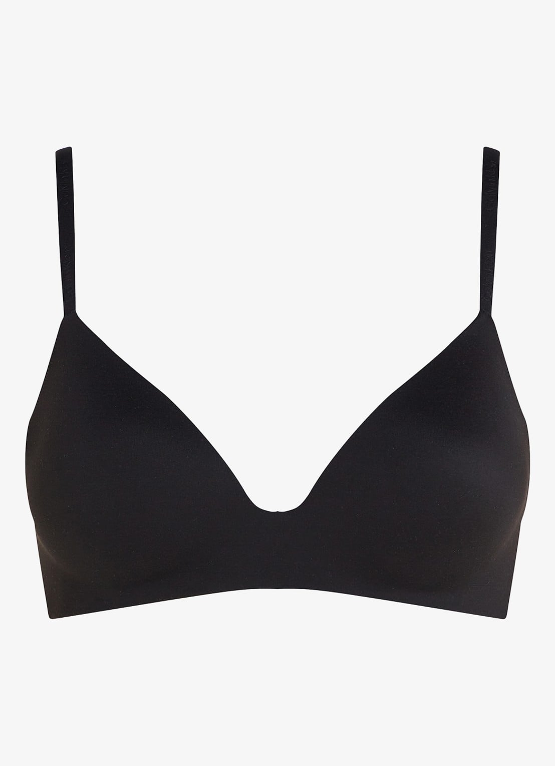 Calvin Klein Perfectly Fit beugelloze plunge T-shirt bh - voorkant zwart