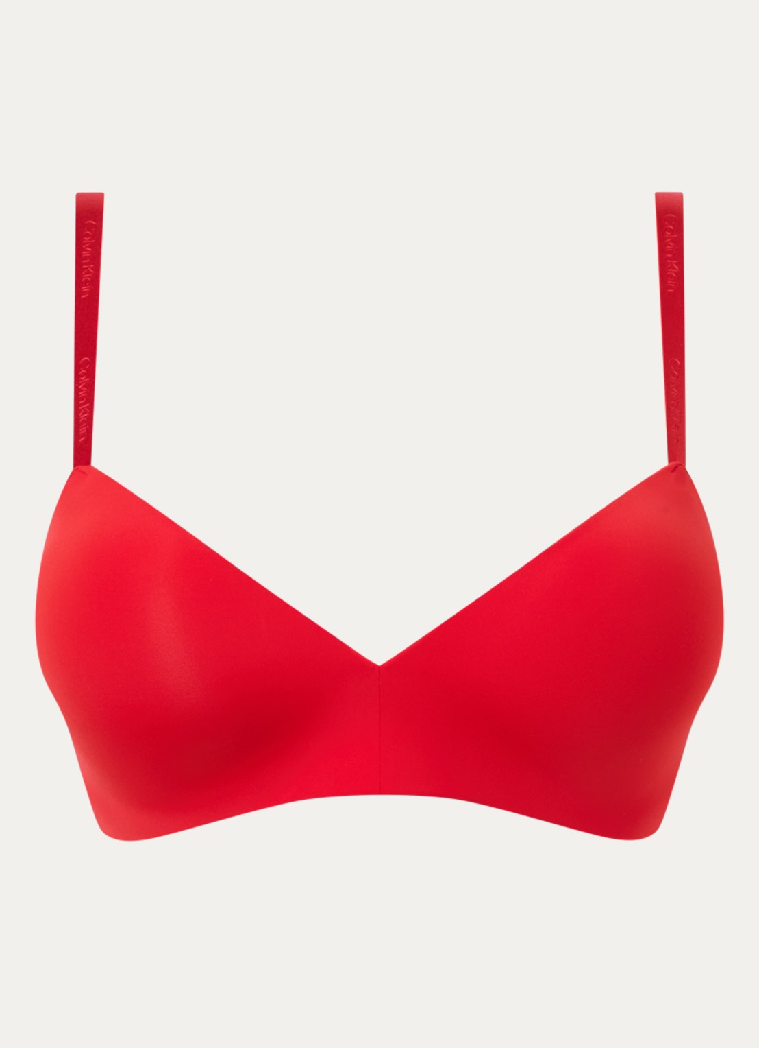 Calvin Klein Perfectly Fit naadloze push-up bh - voorkant goji berry / rood