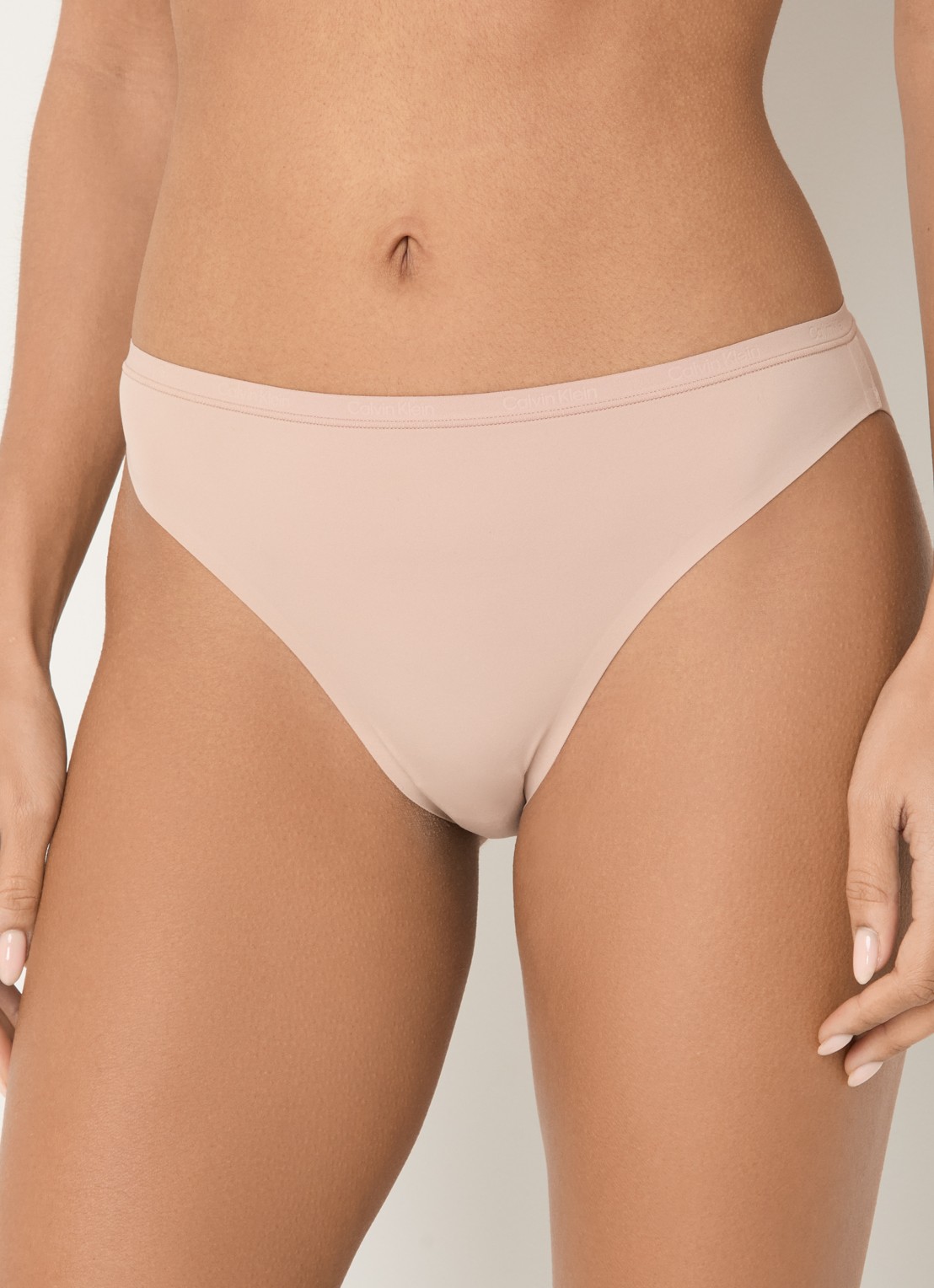 Calvin Klein Perfectly fit slip met logoband - detail cedar-7ns / beige
