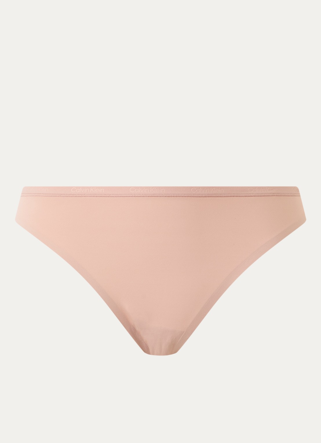 Calvin Klein Perfectly fit slip met logoband - voorkant 3 cedar-7ns / beige