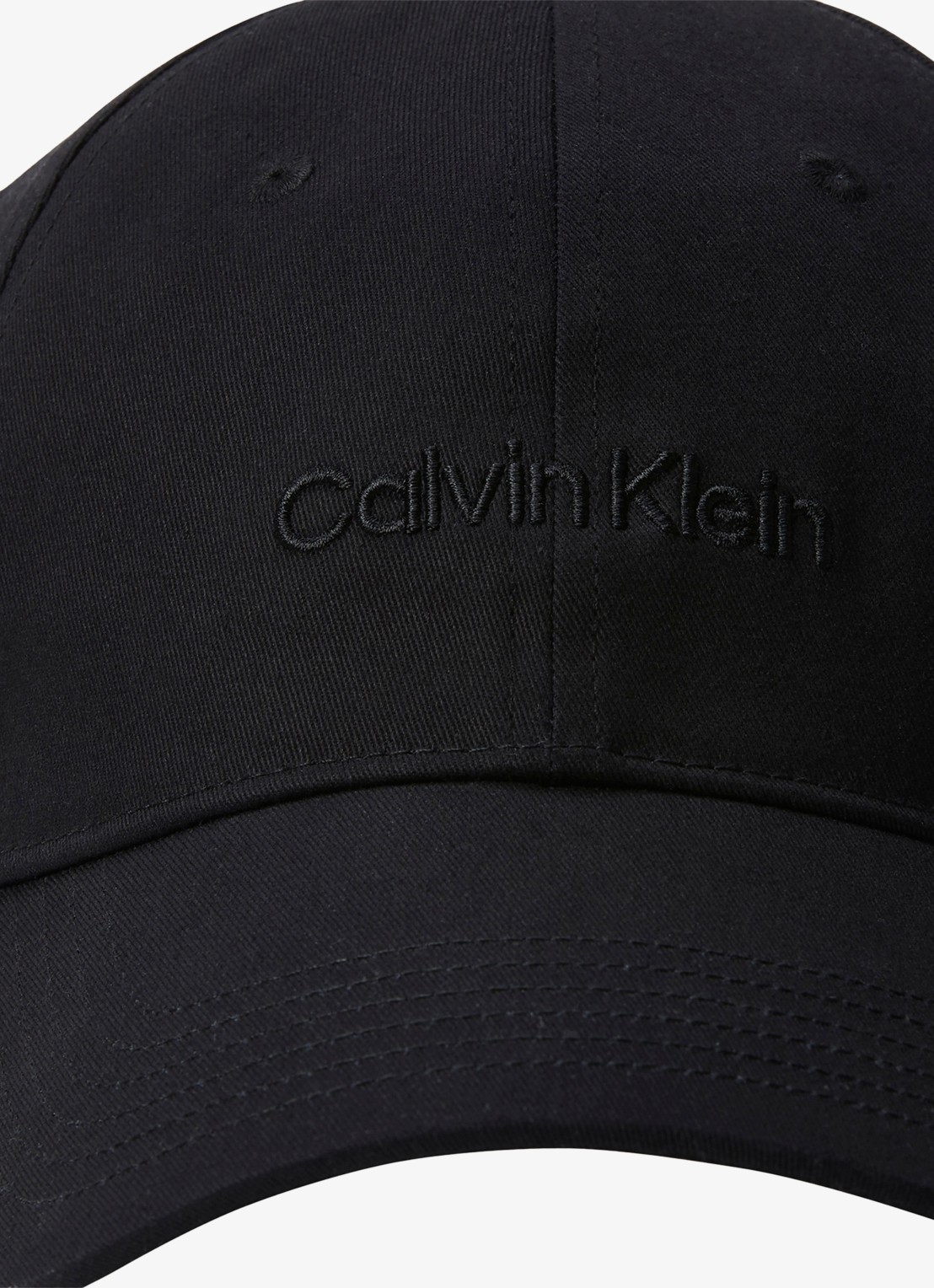 Calvin Klein Pet met logo borduring - detail 3 zwart