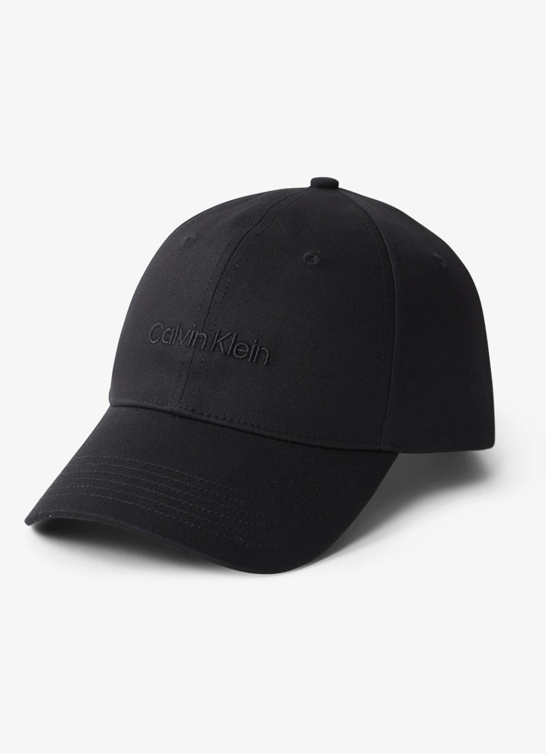Calvin Klein Pet met logo borduring - voorkant zwart