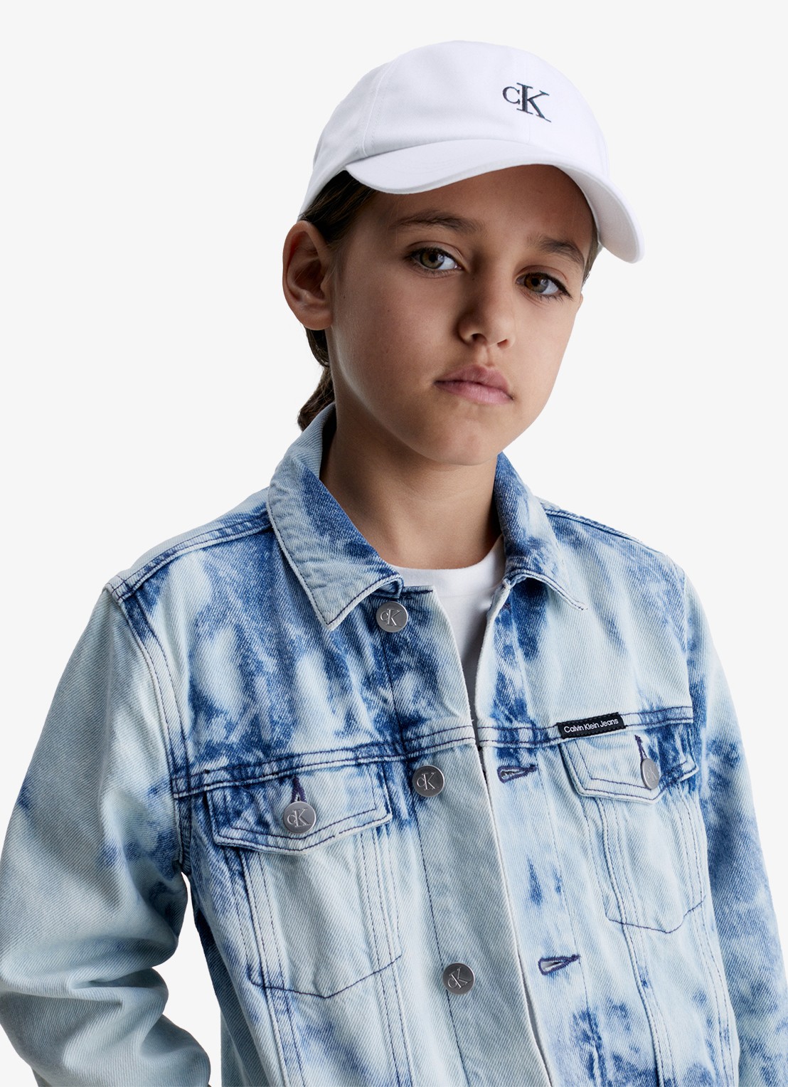 Calvin Klein Pet met logoborduring - voorkant 3 wit