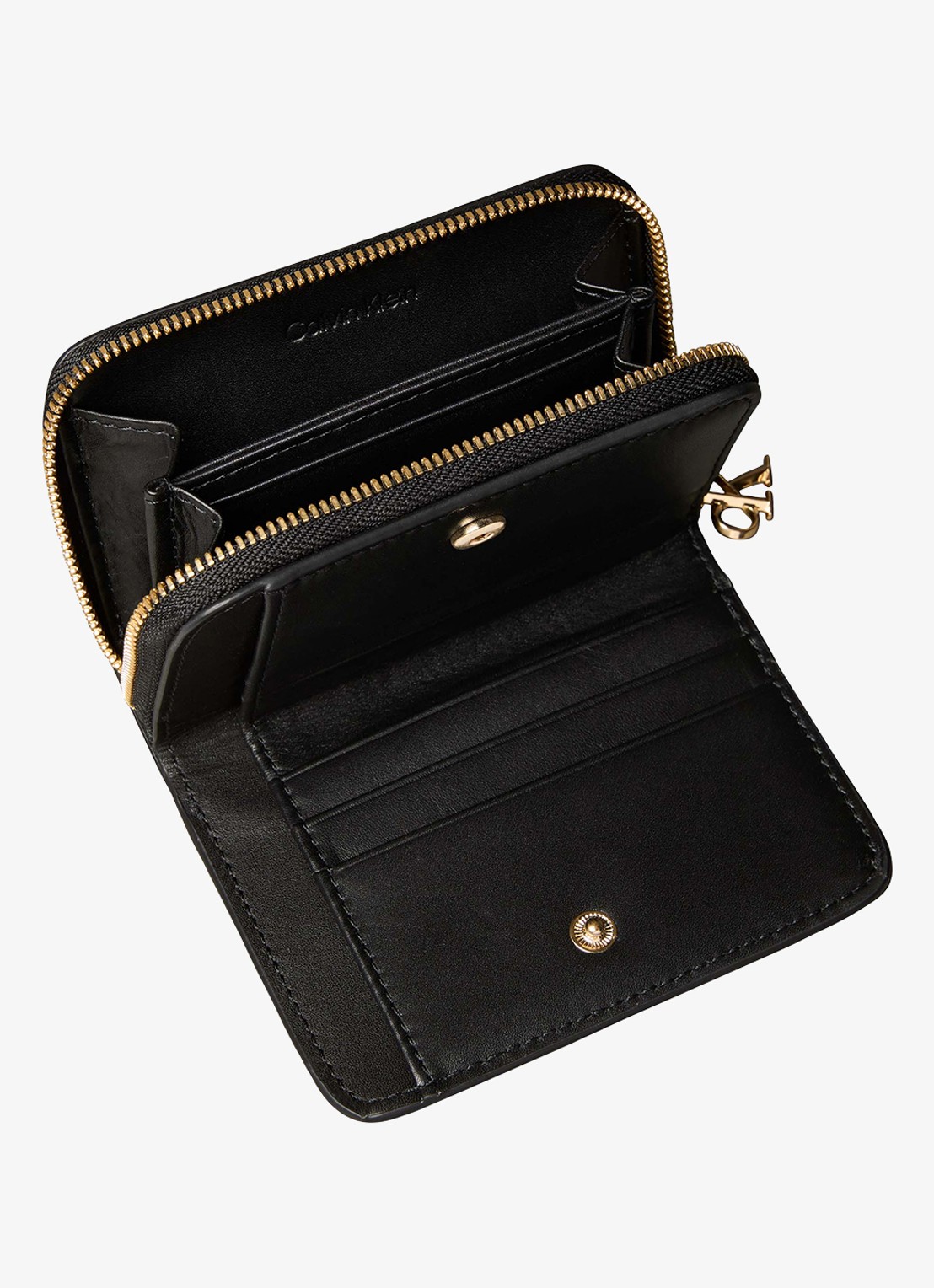 Calvin Klein Portemonnee met logo - detail zwart
