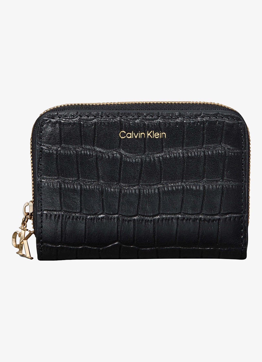 Calvin Klein Portemonnee met logo - voorkant 2 zwart