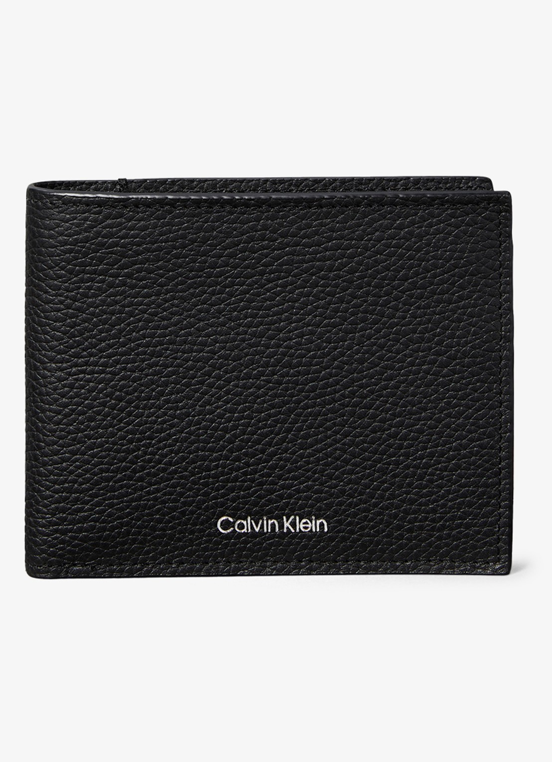 Calvin Klein Portemonnee met logo - voorkant 3 zwart