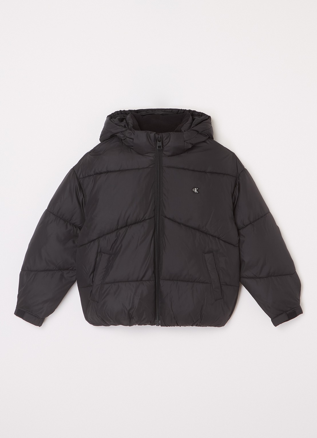 Calvin Klein Puffer jack met steekzakken - voorkant 7 zwart