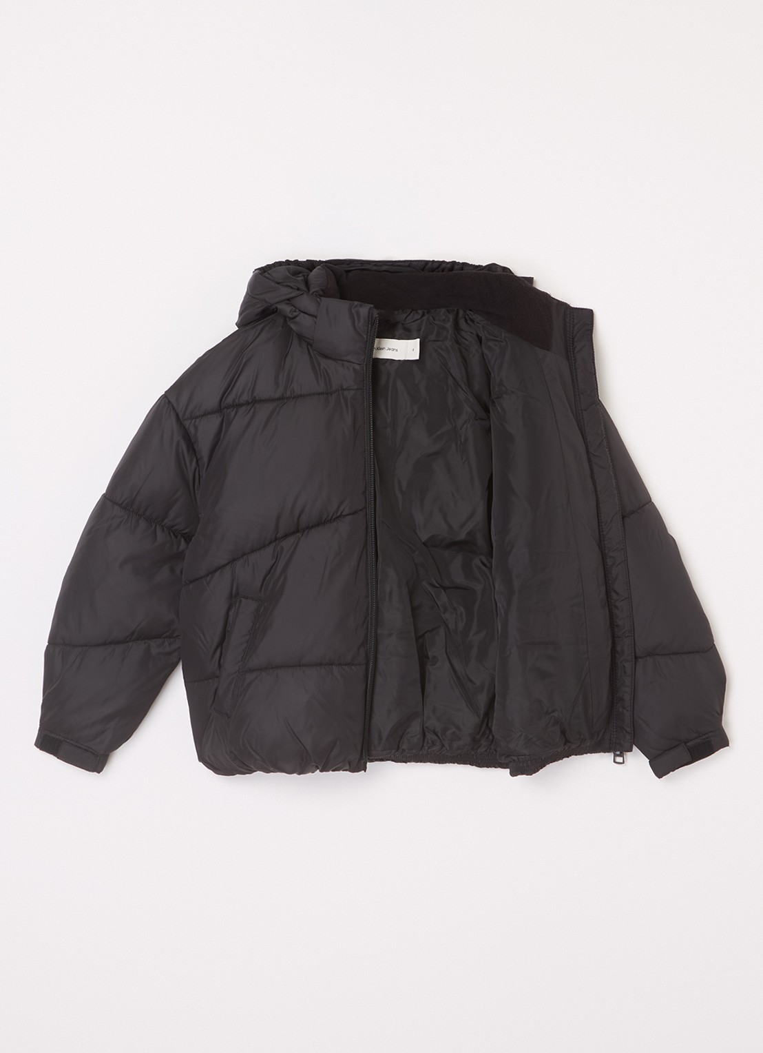 Calvin Klein Puffer jack met steekzakken - voorkant 8 zwart