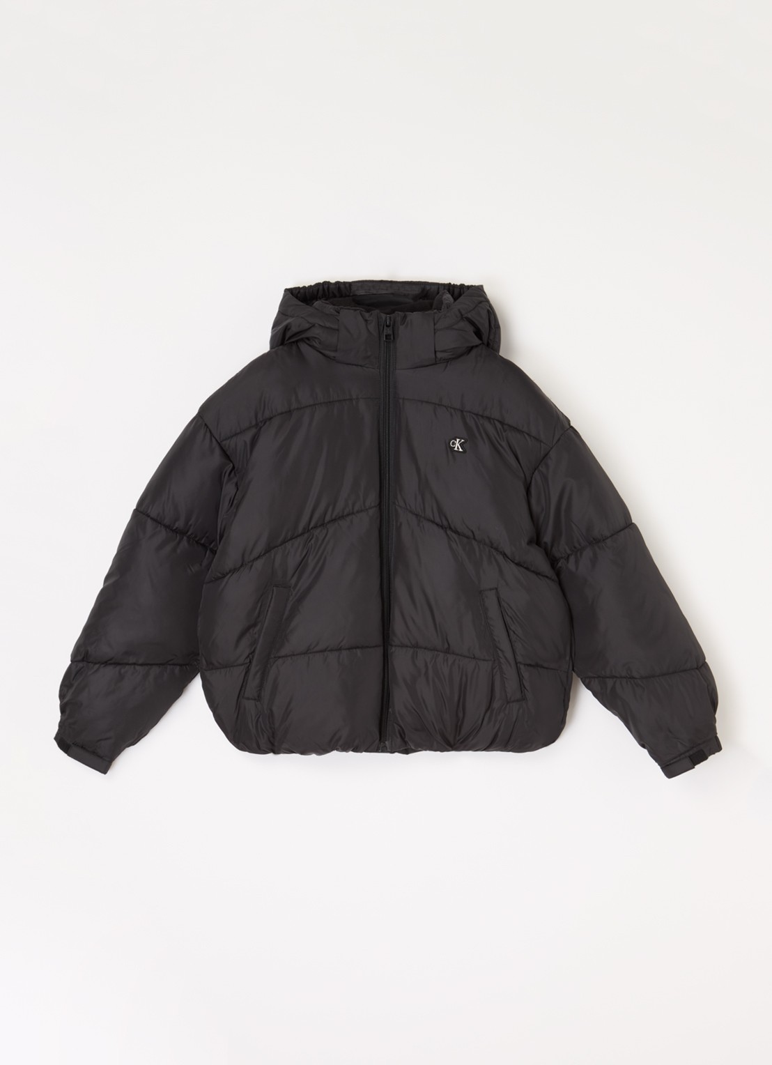 Calvin Klein Puffer jack met steekzakken - voorkant 9 zwart