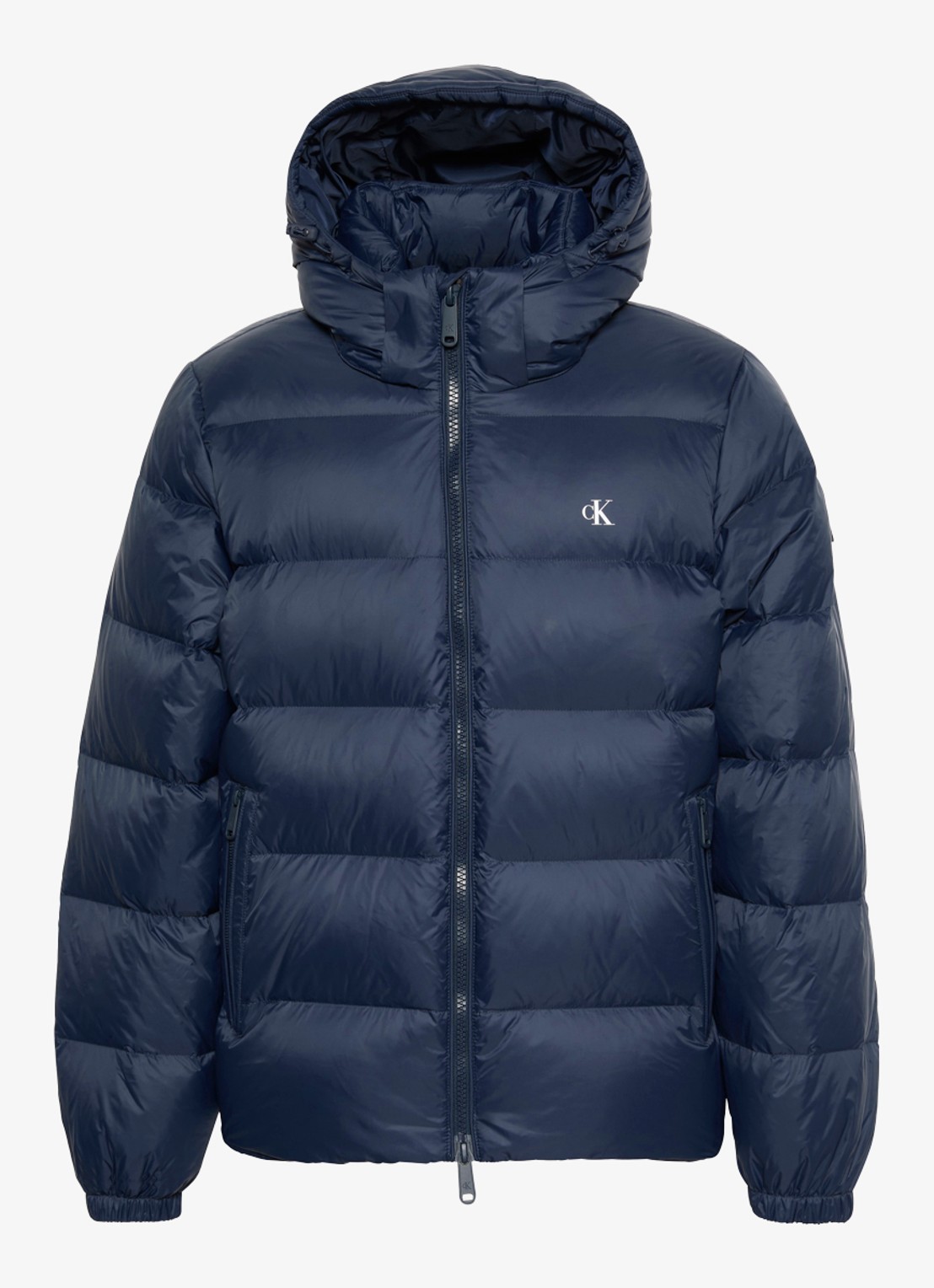 Calvin Klein Puffer jas met logo - voorkant dark sapphire-cef
