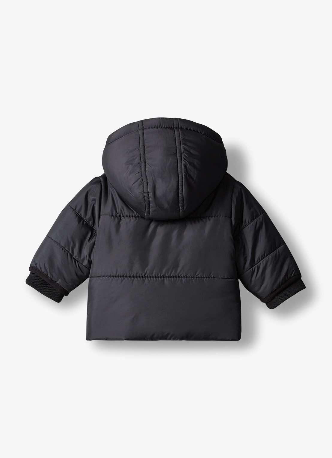 Calvin Klein Puffer jas met logo - achterkant zwart