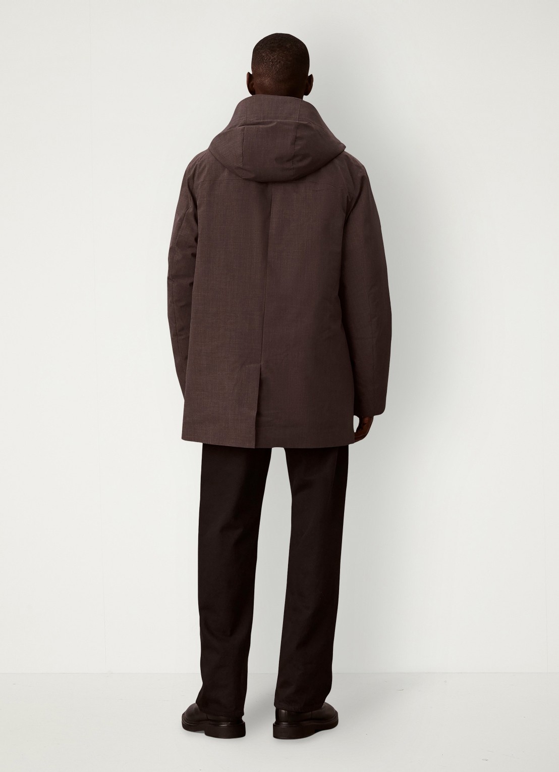Calvin Klein Puffer jas met uitneembare voering - achterkant 7 bruin