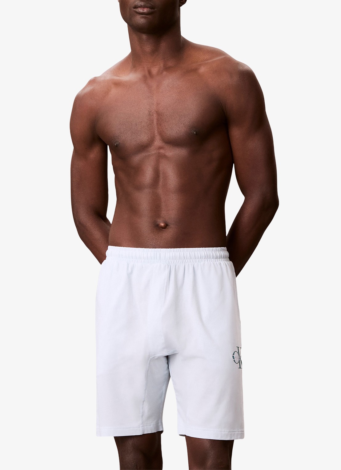Calvin Klein Pyjamabroek met logo - detail 4 wit