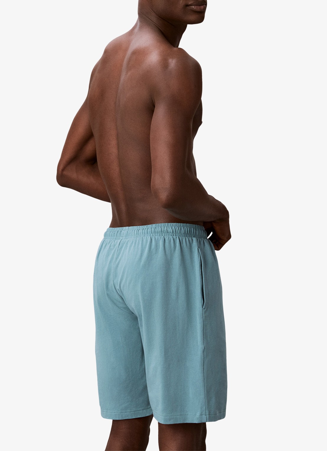 Calvin Klein Pyjamabroek met logo - achterkant lichtblauw