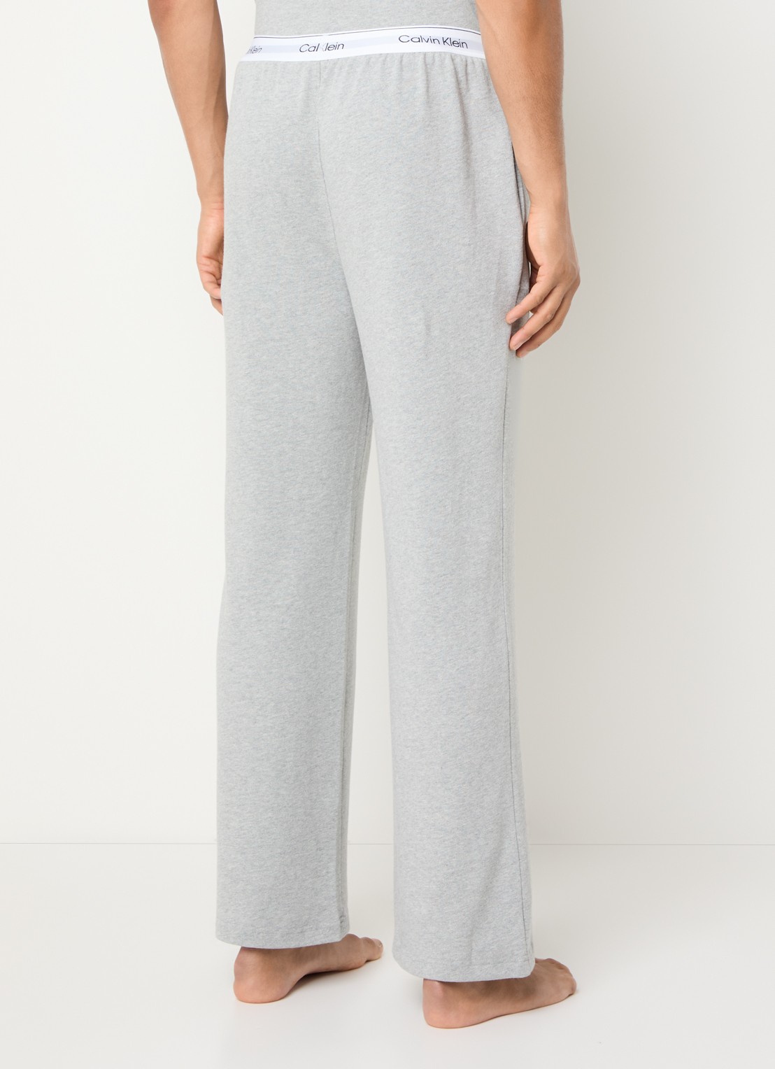 Calvin Klein Pyjamabroek met logoband - achterkant 5 lichtgrijs