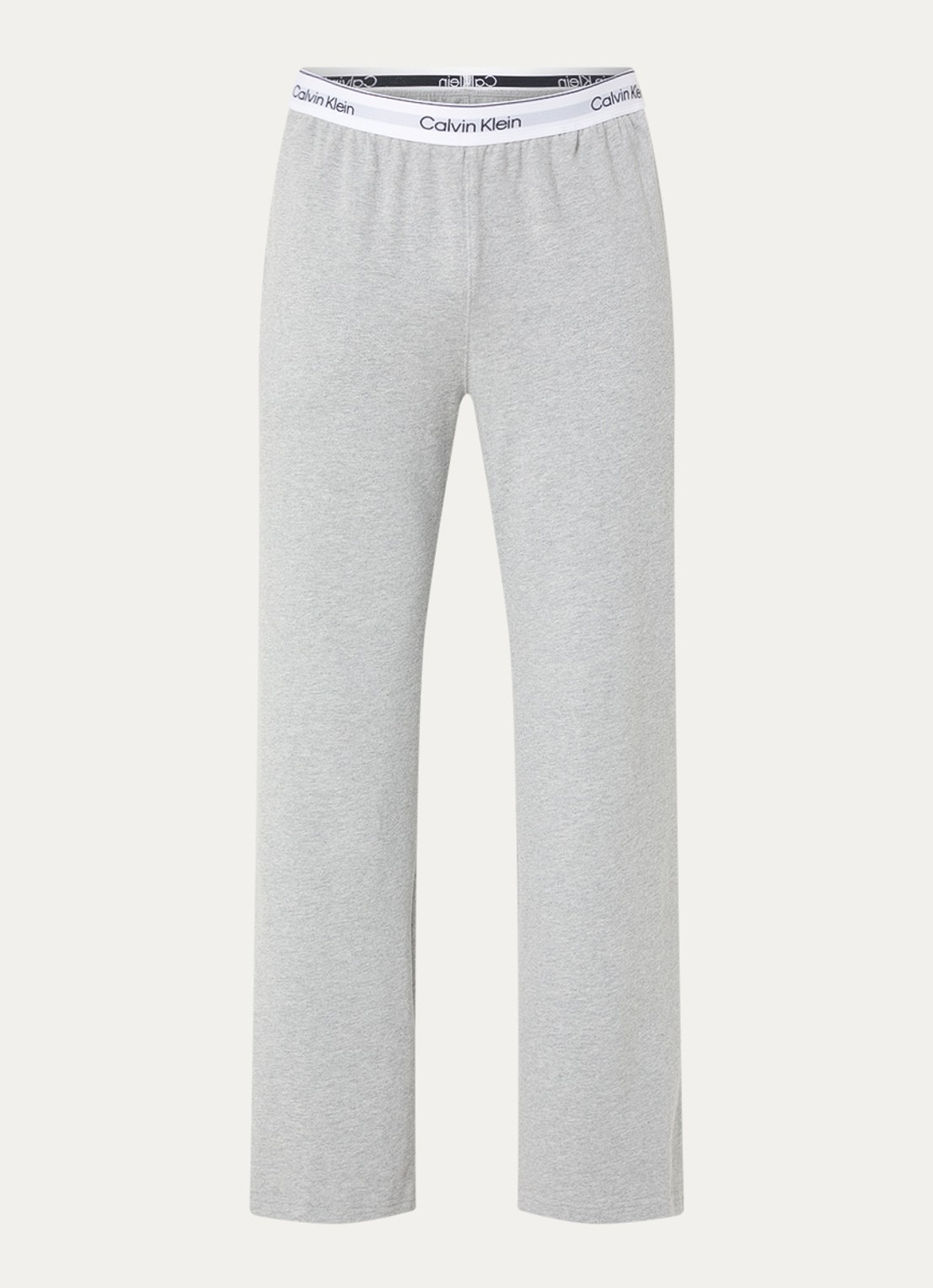 Calvin Klein Pyjamabroek met logoband - voorkant 3 lichtgrijs