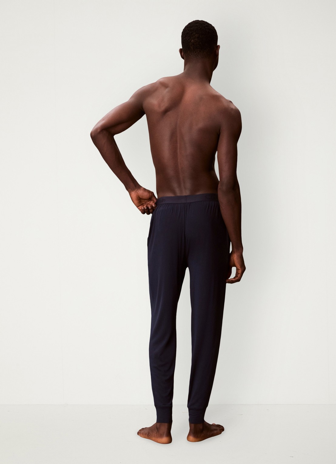 Calvin Klein Pyjamabroek met logoband - achterkant petrol