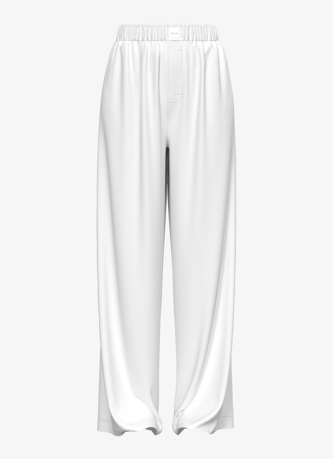 Calvin Klein Pyjamabroek met logoband - voorkant wit