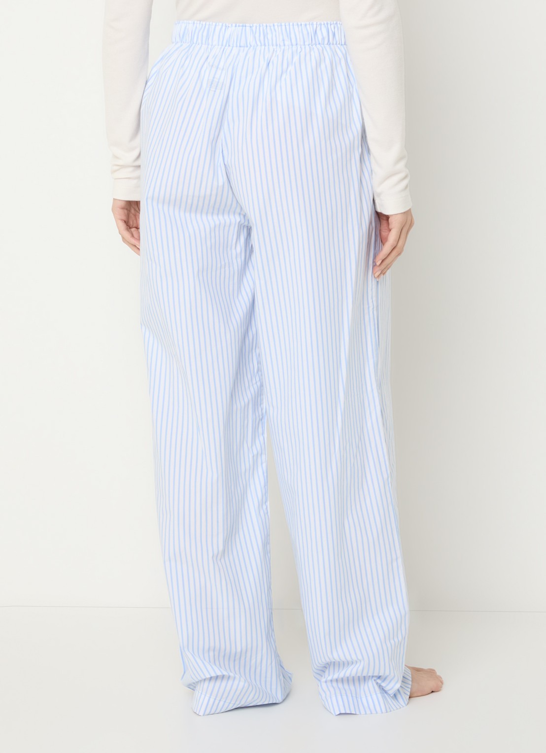 Calvin Klein Pyjamabroek met logoband - achterkant lichtblauw