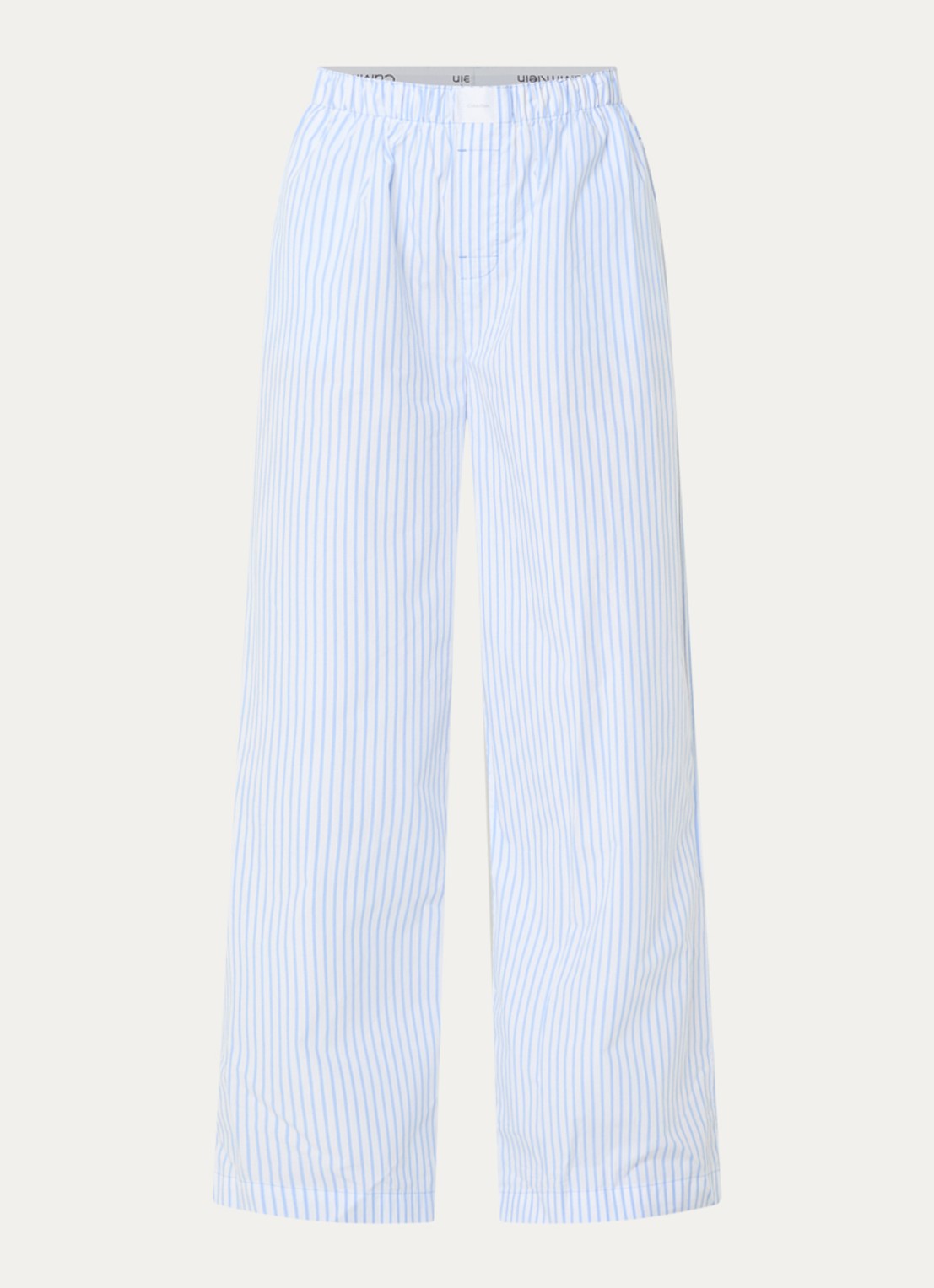 Calvin Klein Pyjamabroek met logoband - voorkant 3 lichtblauw
