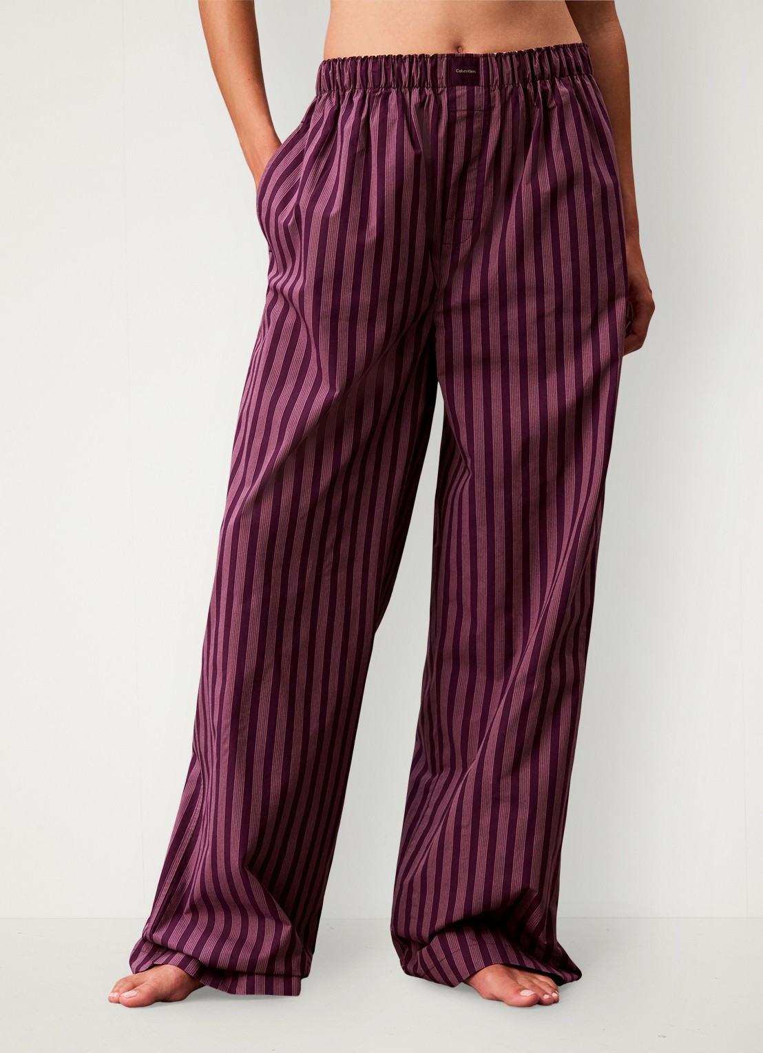 Calvin Klein Pyjamabroek met logoband - detail 2 bespoke stripe+dark purple-4i7