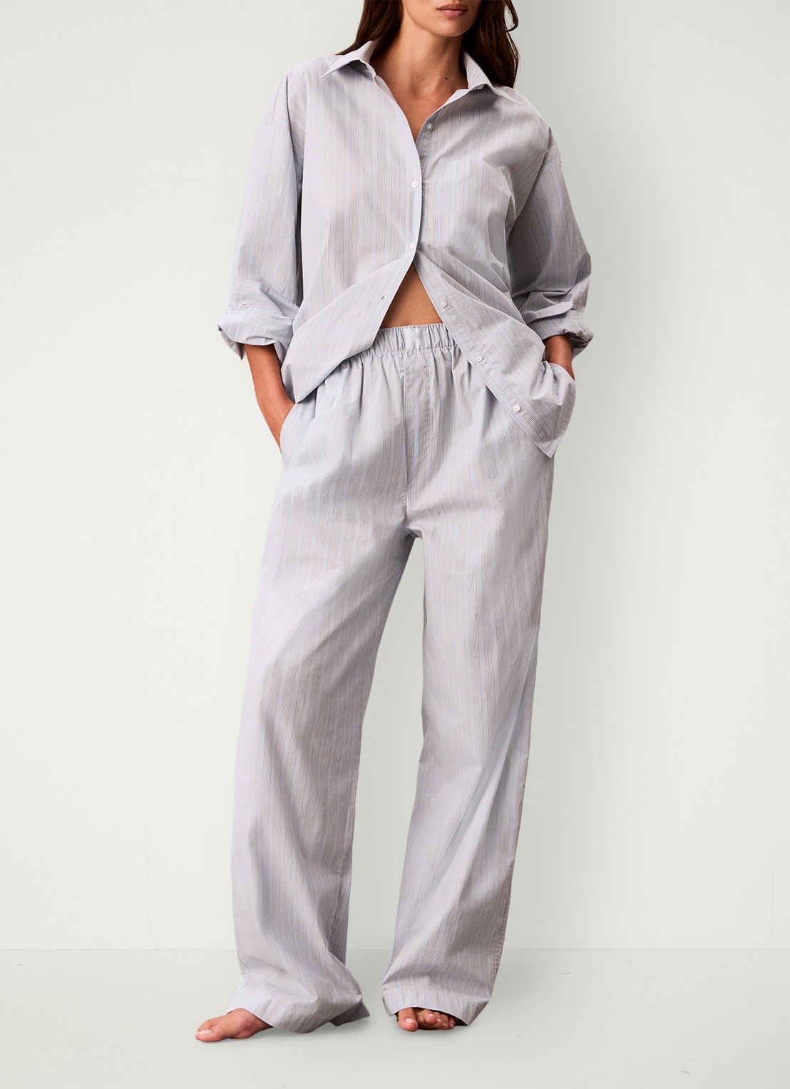 Calvin Klein Pyjamabroek met logoband - voorkant 6 bespoke stripe+plein air-4i8