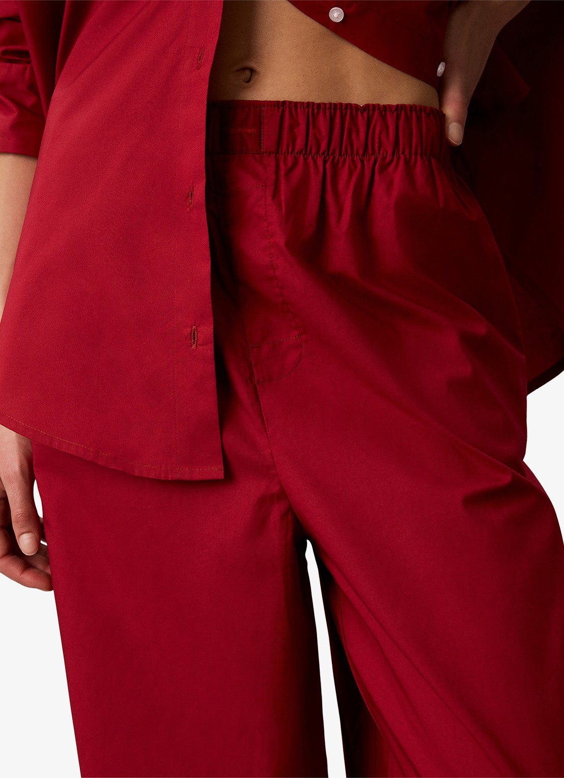 Calvin Klein Pyjamabroek met logoband - detail 2 rio red-9hu