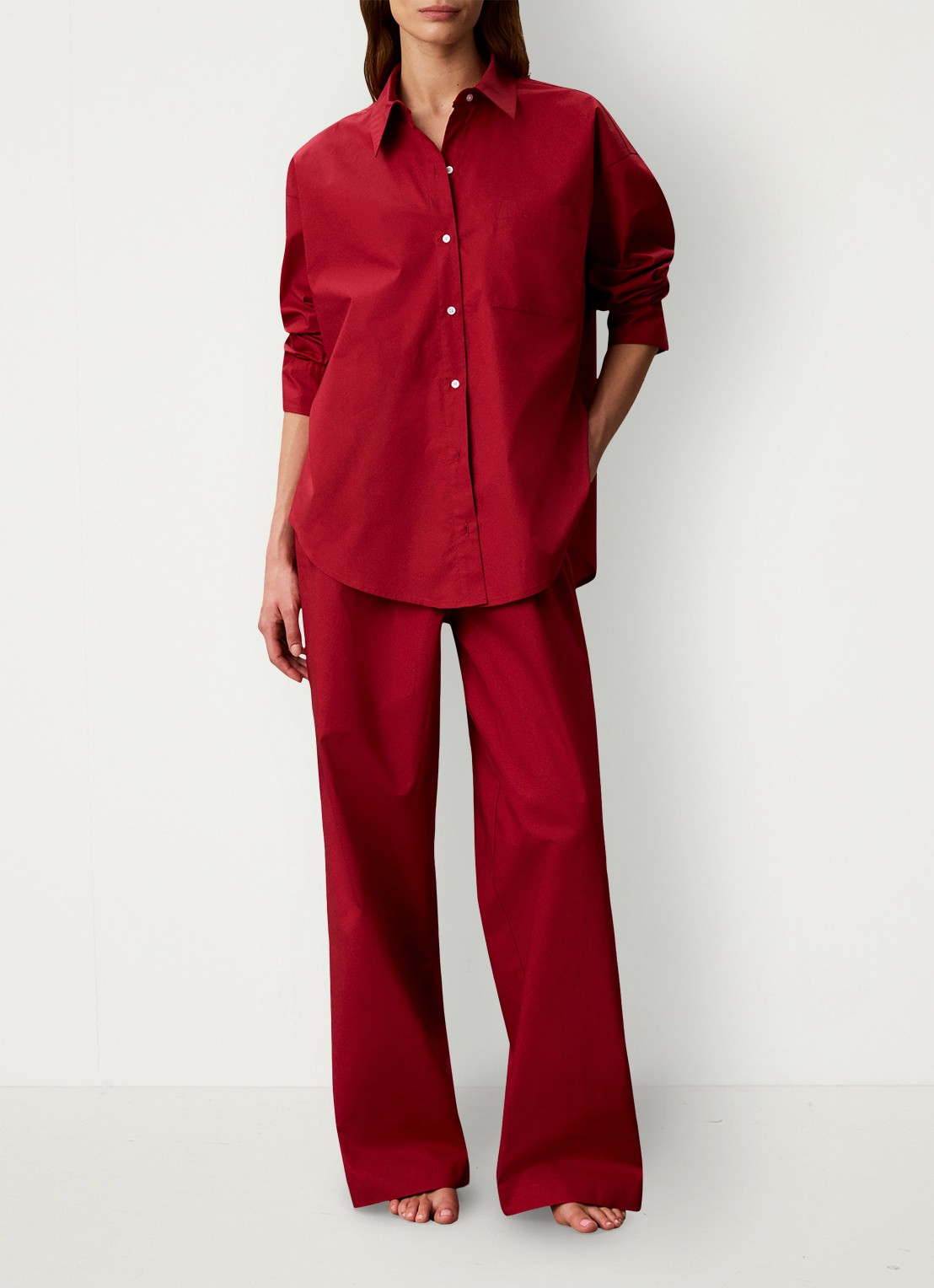 Calvin Klein Pyjamabroek met logoband - voorkant 5 rio red-9hu