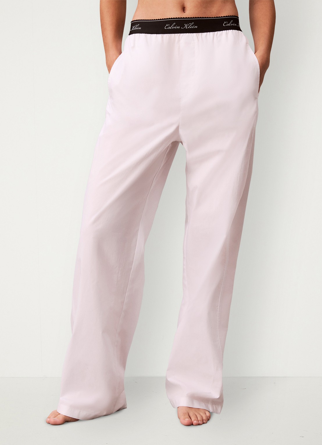 Calvin Klein Pyjamabroek met logoband - detail 4 lichtroze