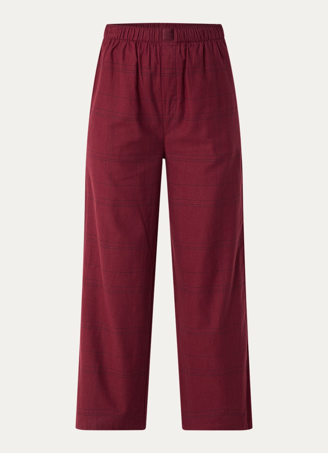 Calvin Klein Pyjamabroek met ruitdessin - voorkant 2 donkerrood