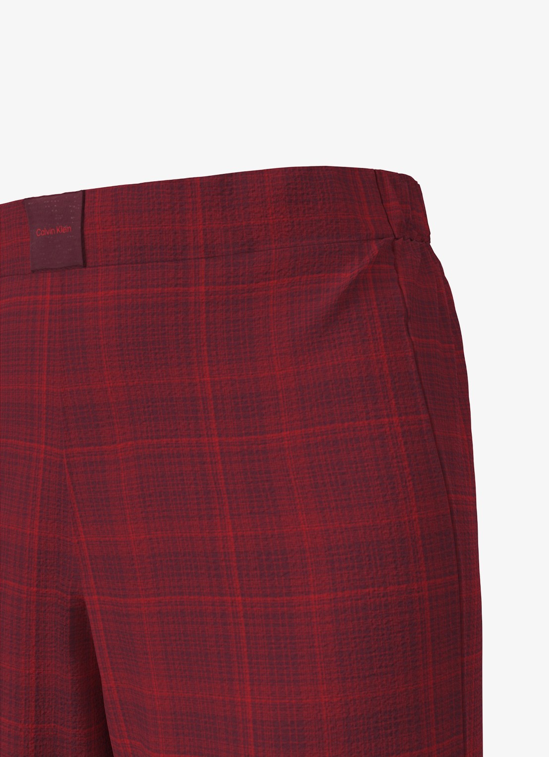 Calvin Klein Pyjamaset met ruitdessin 2-delig - detail 3 bordeauxrood