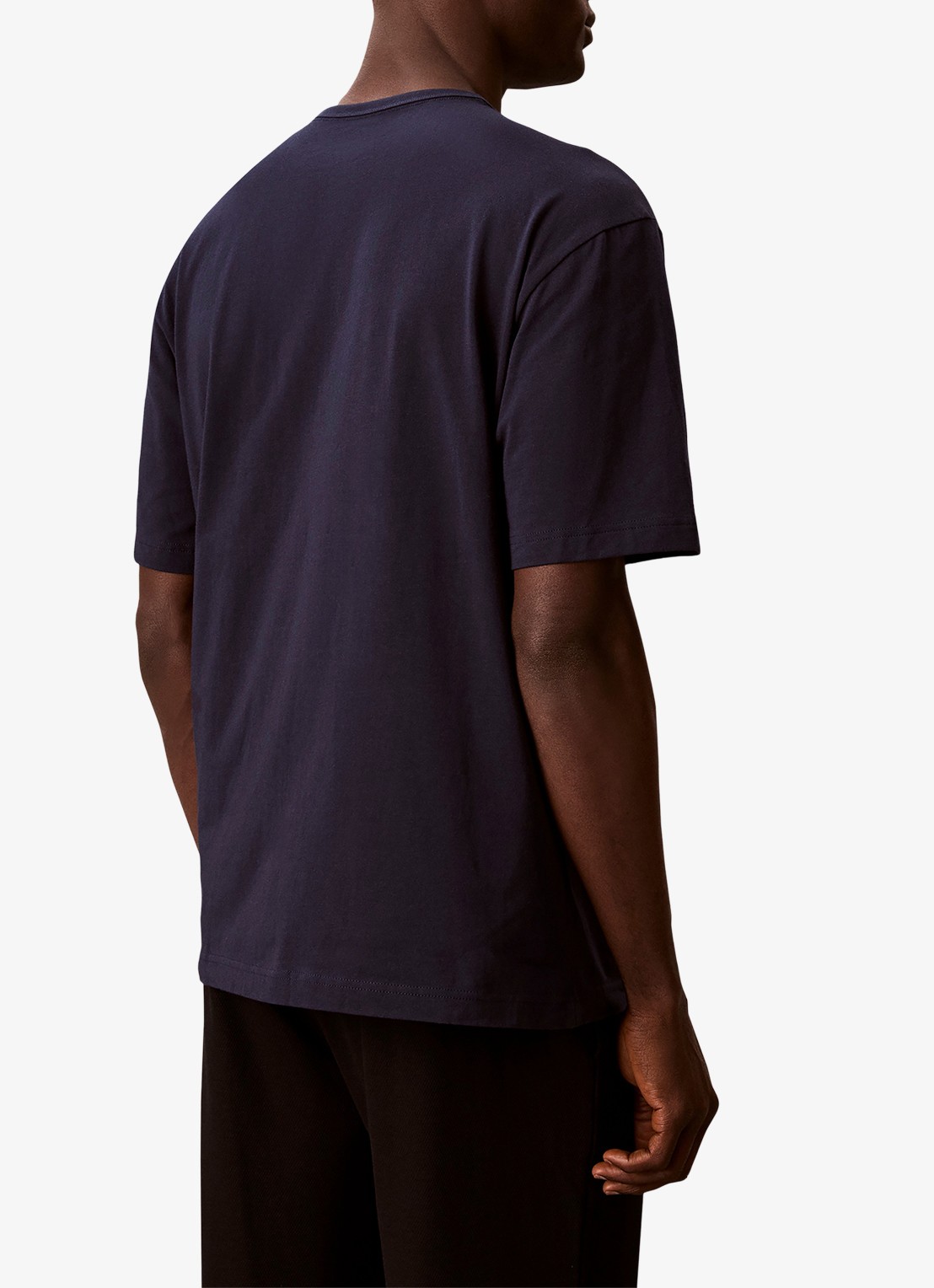 Calvin Klein Pyjamashirt met logo - achterkant 3 donkerblauw