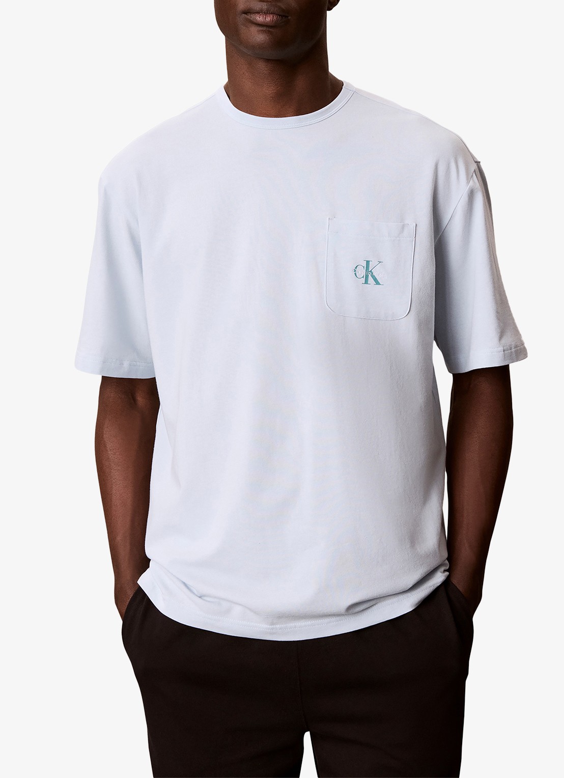 Calvin Klein Pyjamashirt met logo - detail 4 blauw