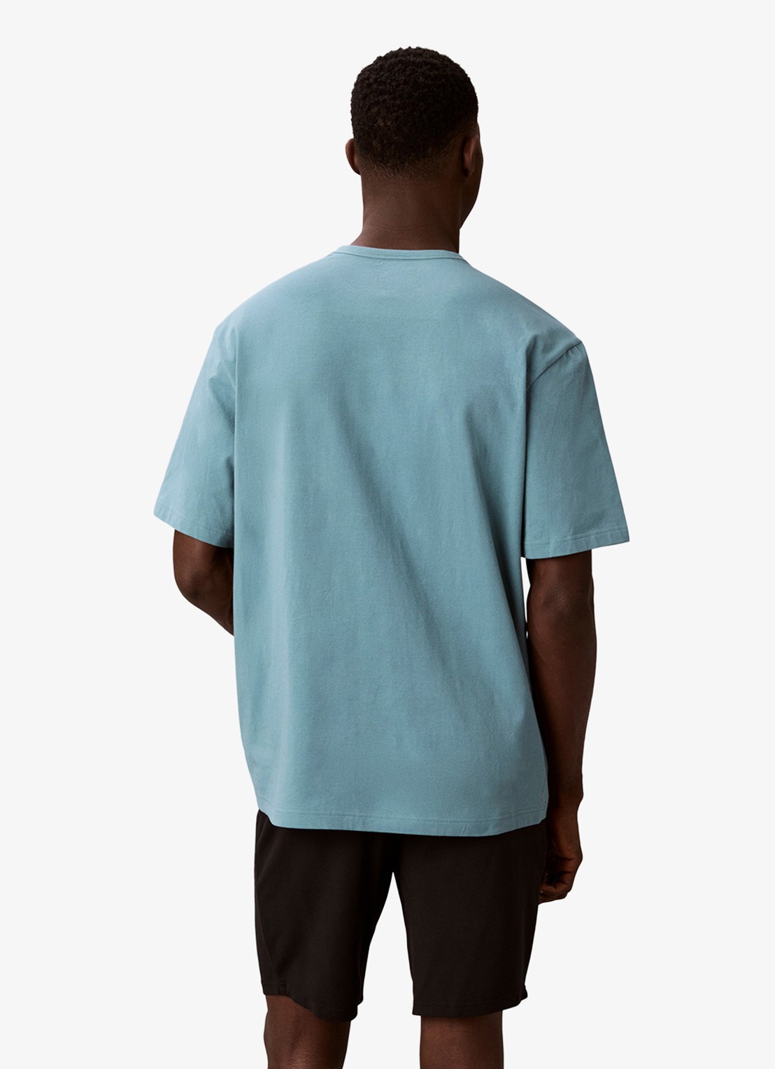 Calvin Klein Pyjamashirt met logo - achterkant 4 lichtblauw